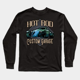 Hot Rod Custom Garage Long Sleeve T-Shirt